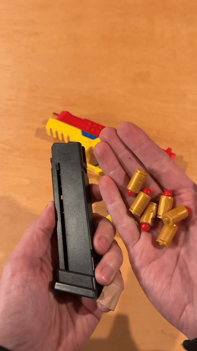 Kids toy blaster for creative play