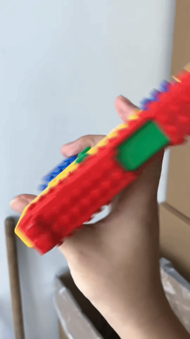 Spring-powered toy blaster with mechanical action